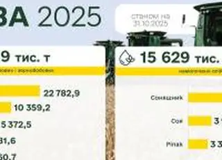 Станом на 31 жовтня в Україні вже зібрано 40 200,9 тис. тонн зернових культур