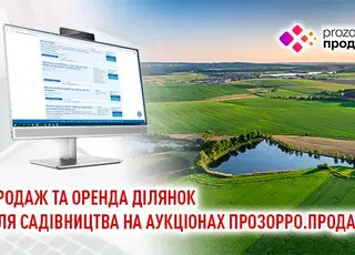 На Прозорро.Продажі здають в оренду земельні ділянки для садівництва
