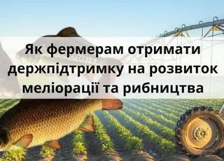 Як фермерам отримати держпідтримку на розвиток меліорації та рибництва у 2025 році