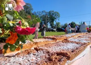 На Львівщині встановили рекорд України, спікши 80-метровий яблучний пляцок