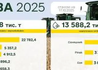 Жнива 2025: зібрано майже 35 млн тонн зернових та зернобобових та понад 13 млн тонн олійних культур